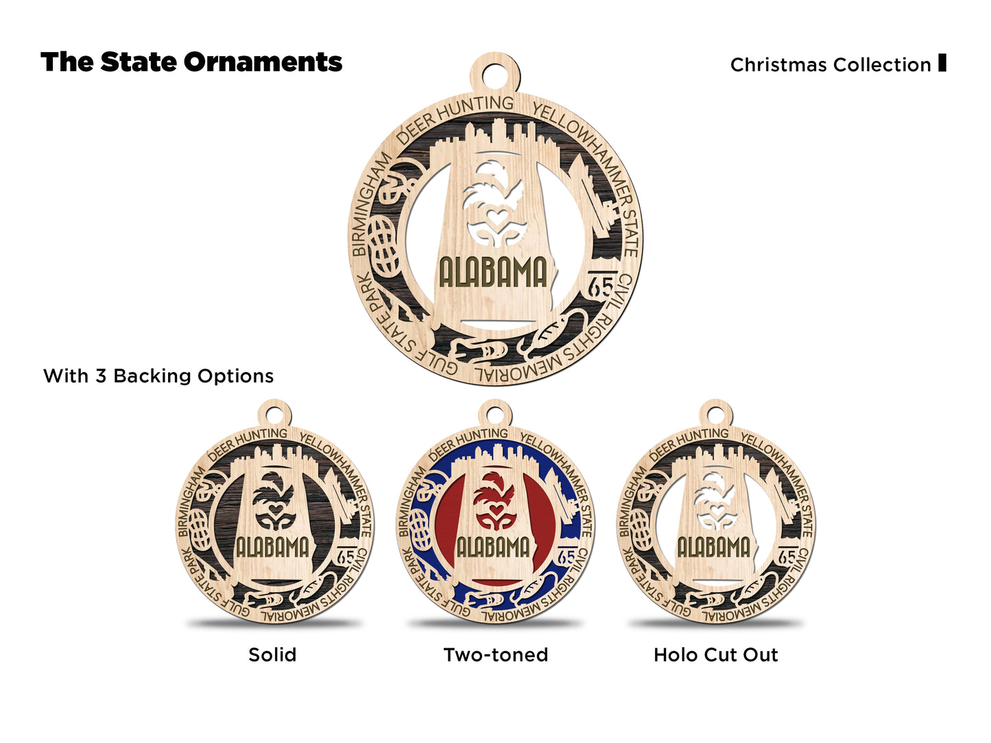 State Ornaments - AL - AK - AR - AZ - CA - USA