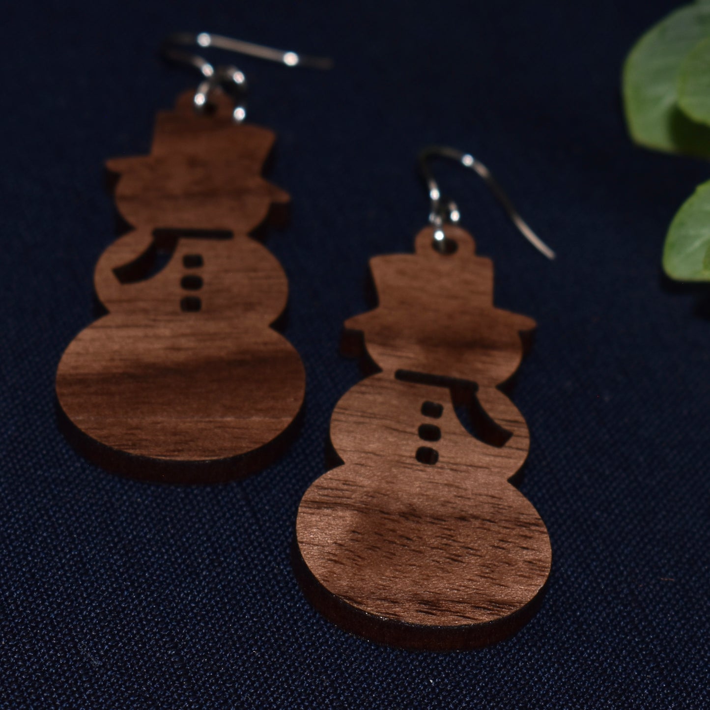 Snowman with Scarf Earrings