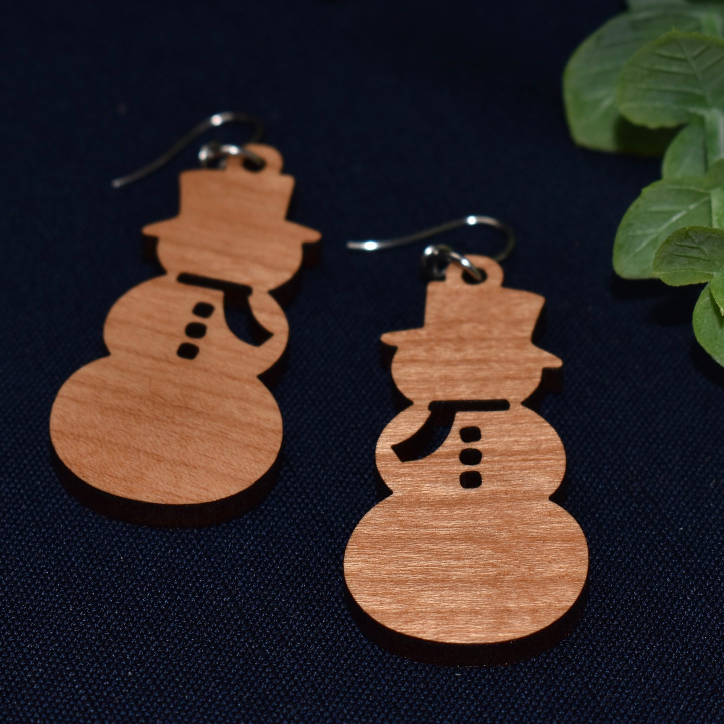Snowman with Scarf Earrings