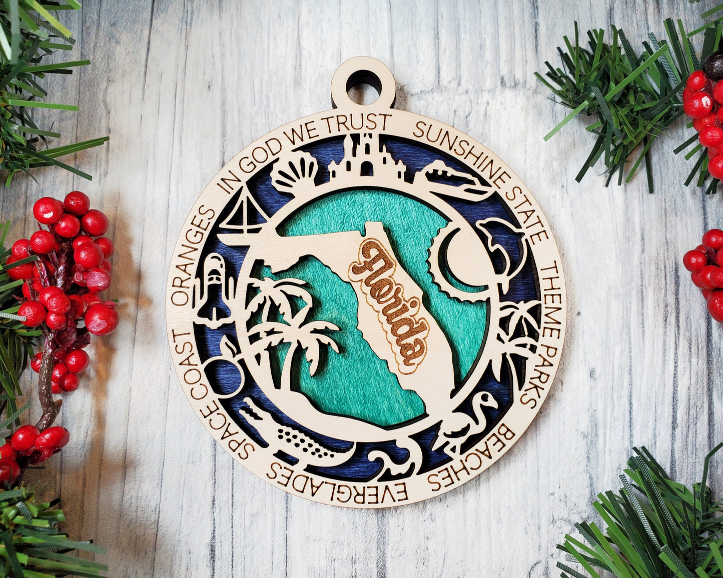 State Ornaments - CO - CT - DE - FL - GA - USA