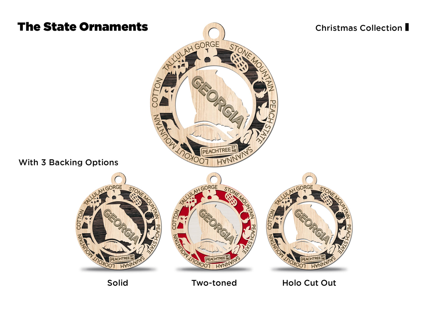 State Ornaments - CO - CT - DE - FL - GA - USA