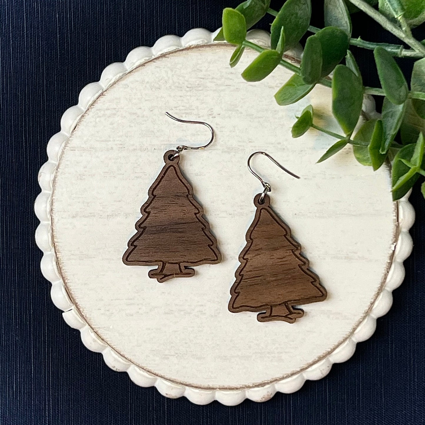 Simple Christmas Tree Earrings