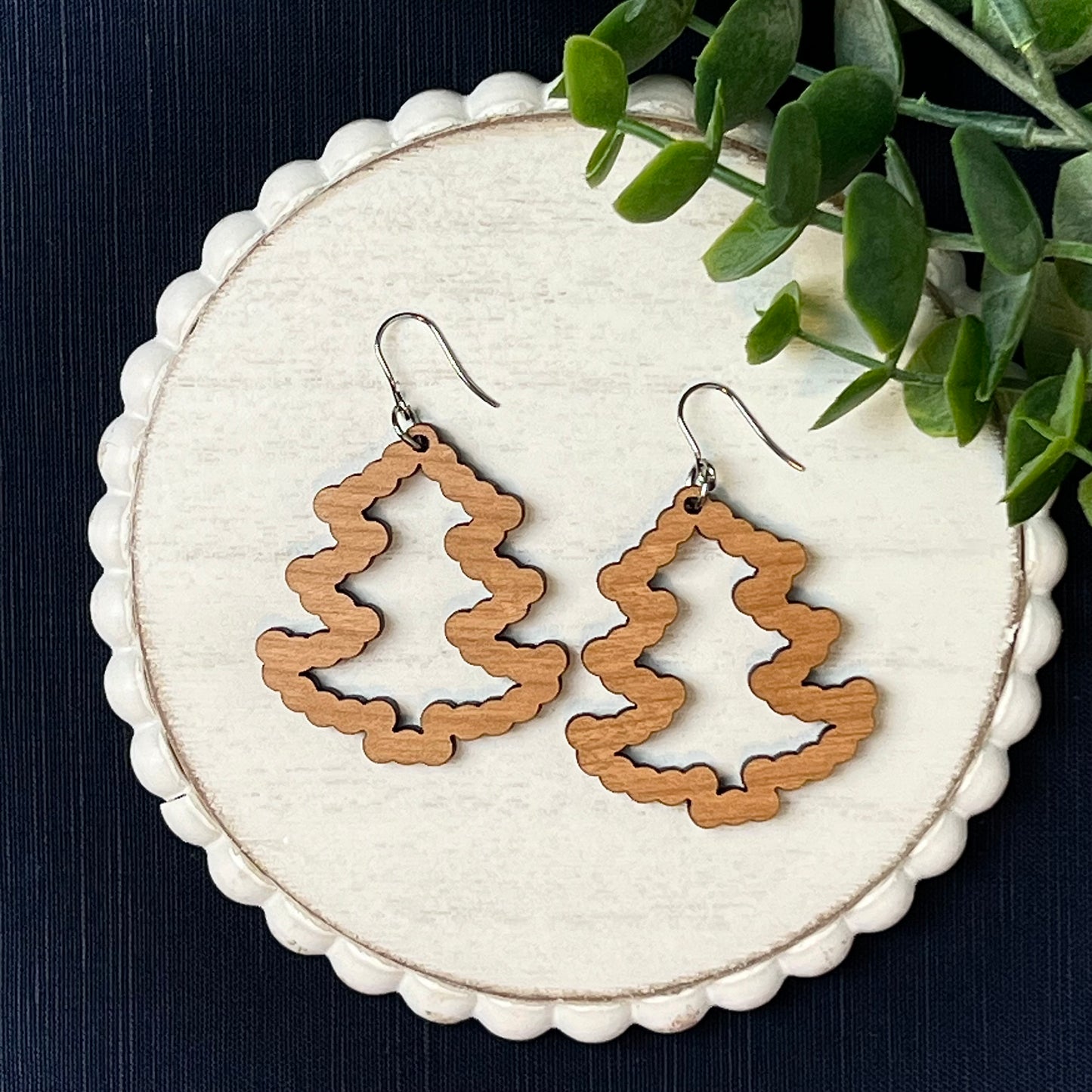 Bubble Christmas Tree Drop Earring