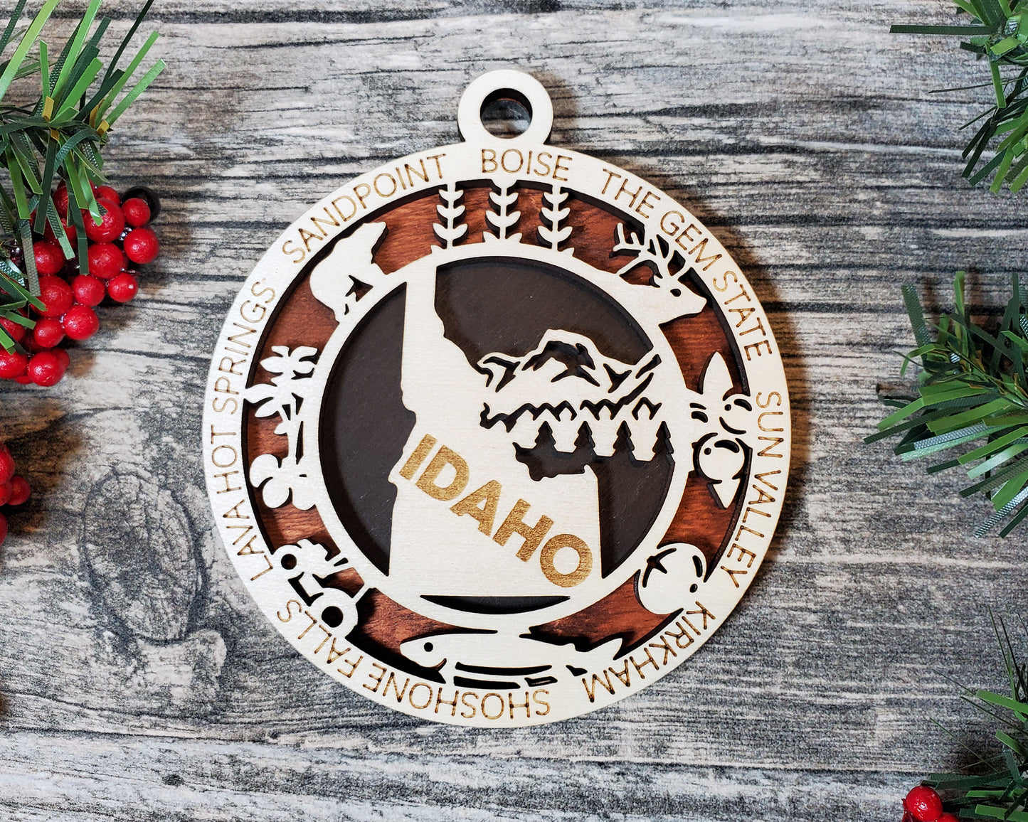 State Ornaments - HI - ID - IL - IN - IA - USA