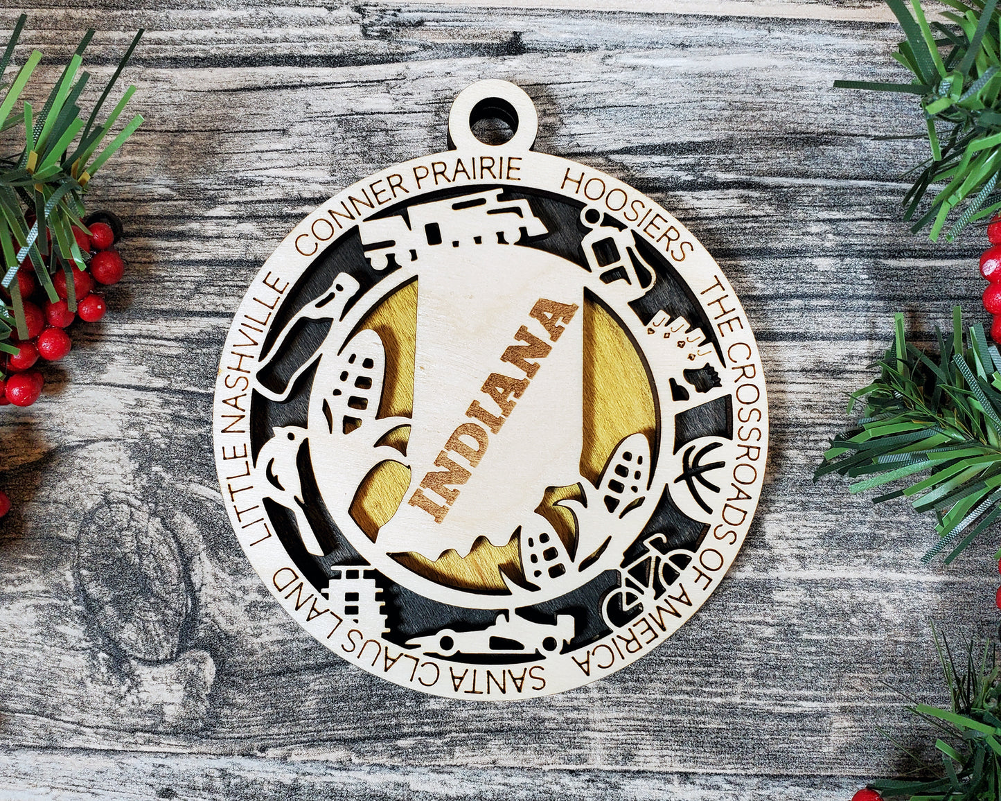 State Ornaments - HI - ID - IL - IN - IA - USA