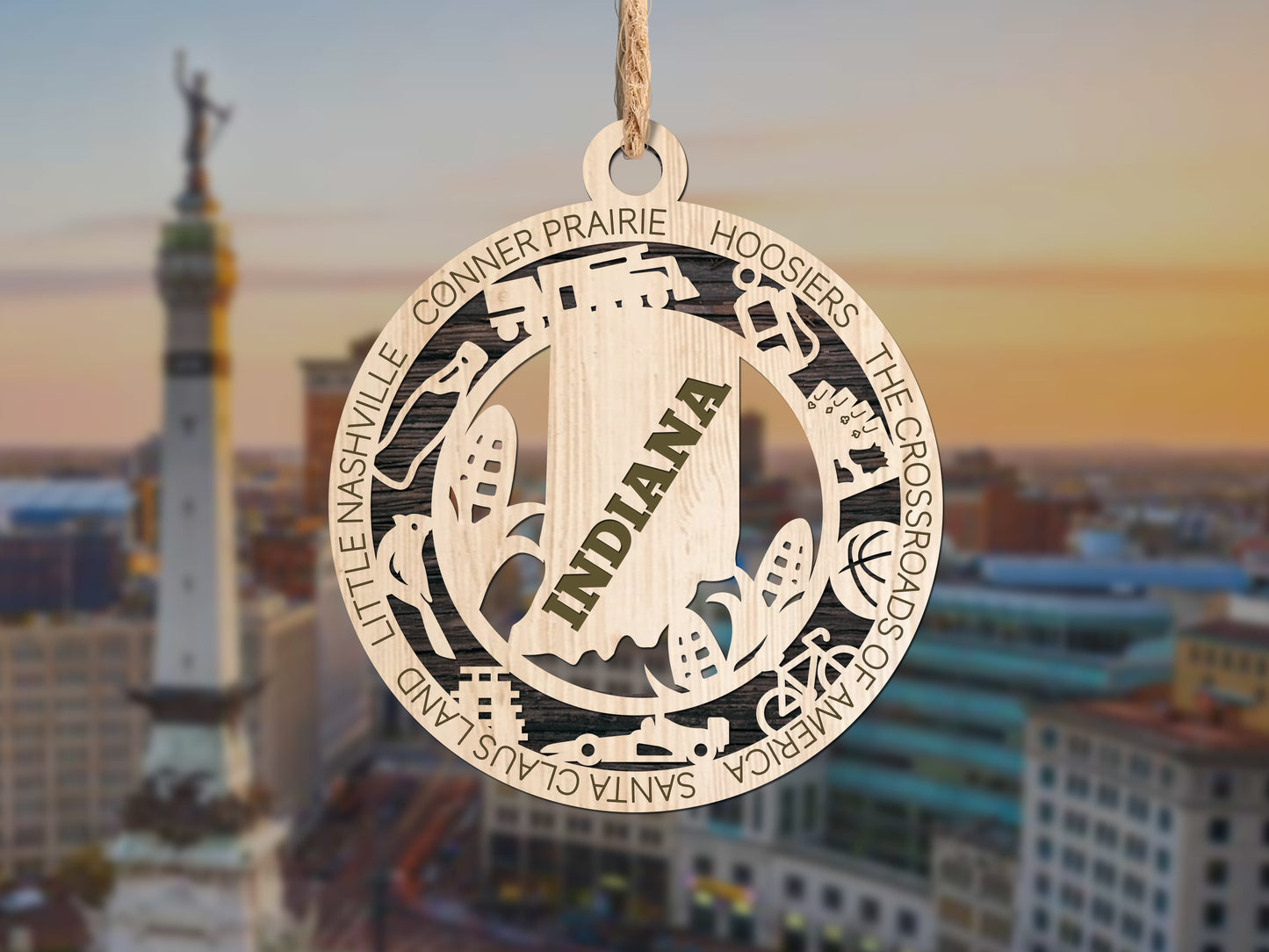 State Ornaments - HI - ID - IL - IN - IA - USA