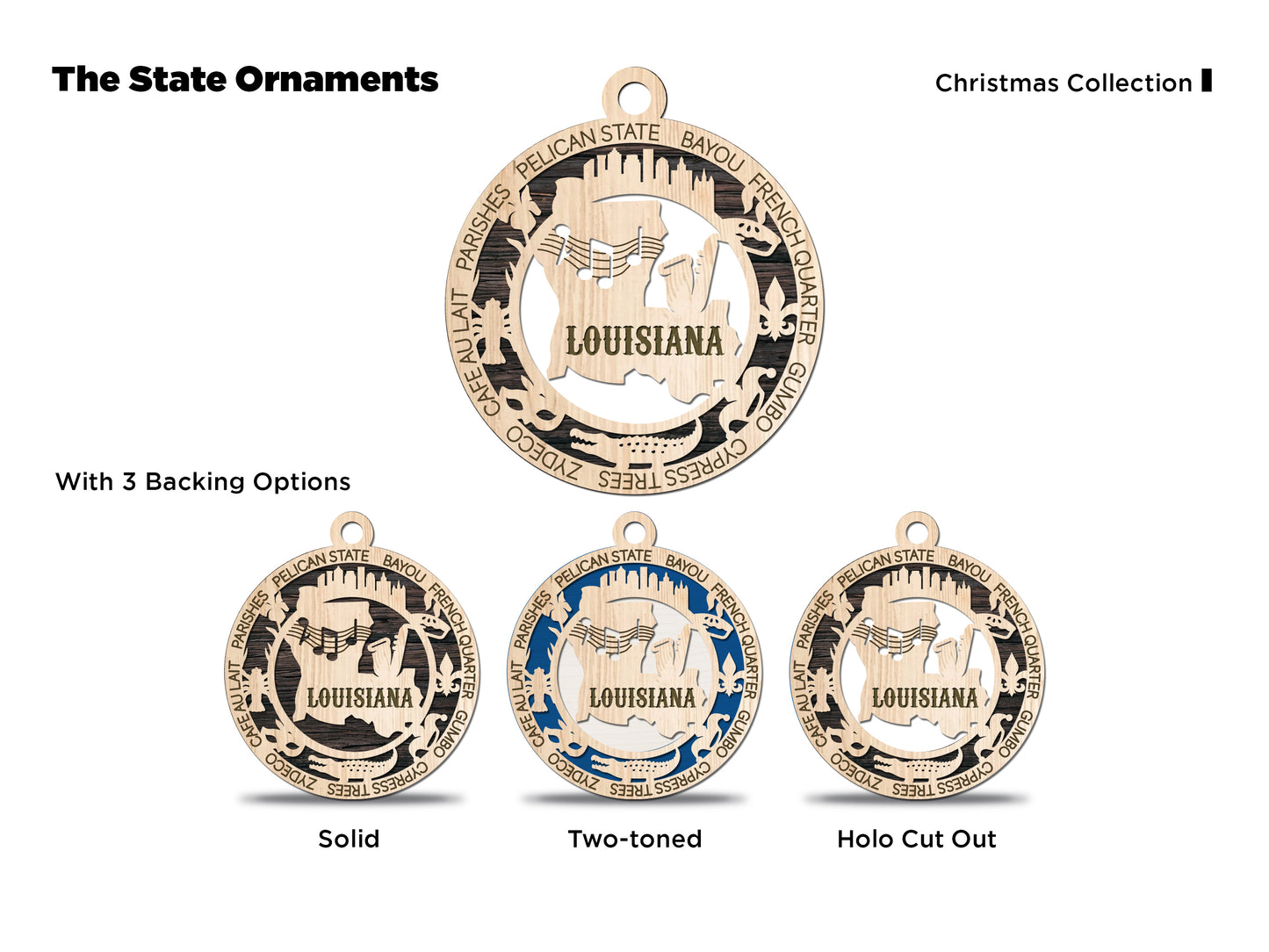 State Ornaments - KS - KY - LA - ME - MD - USA