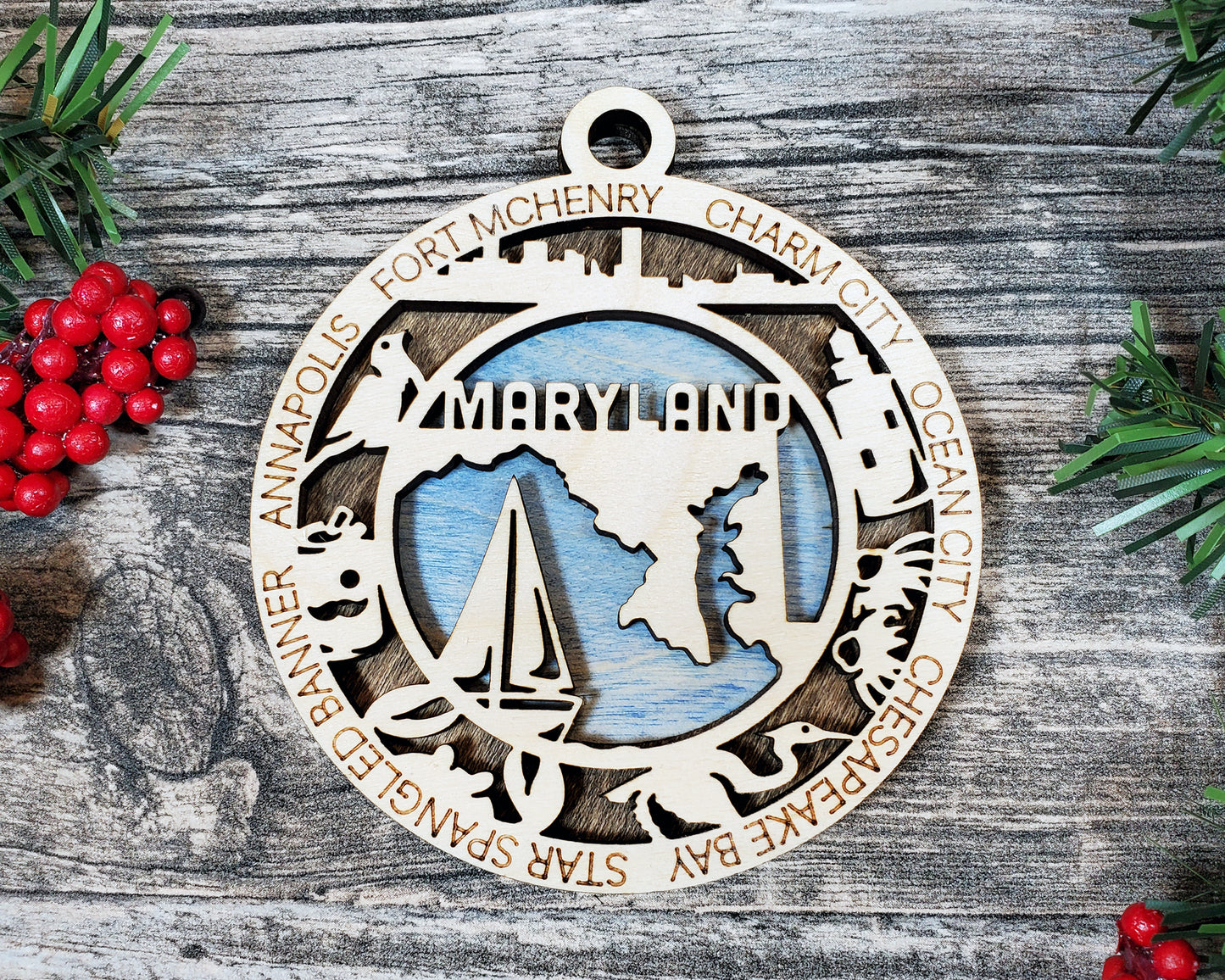 State Ornaments - KS - KY - LA - ME - MD - USA