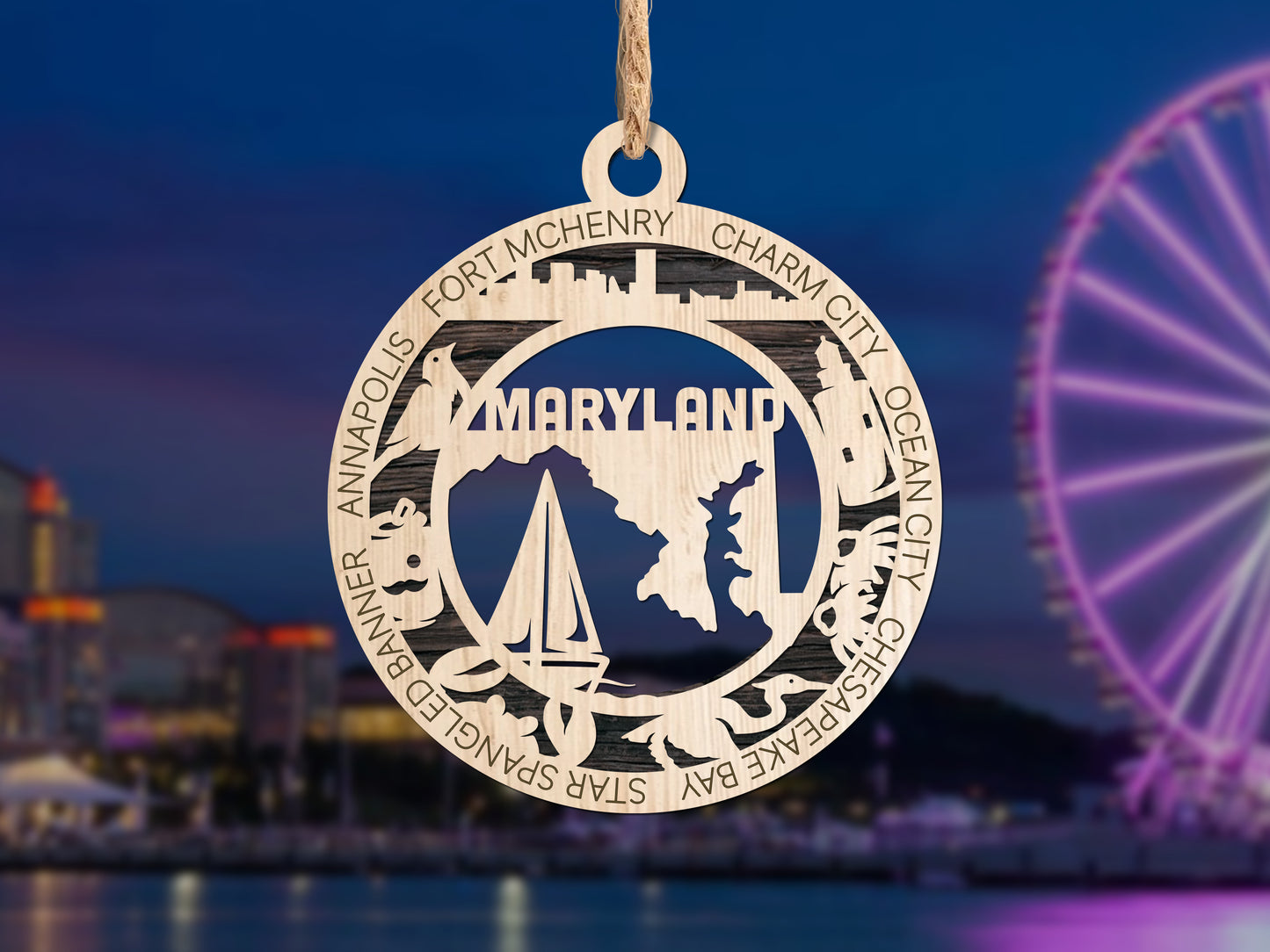 State Ornaments - KS - KY - LA - ME - MD - USA