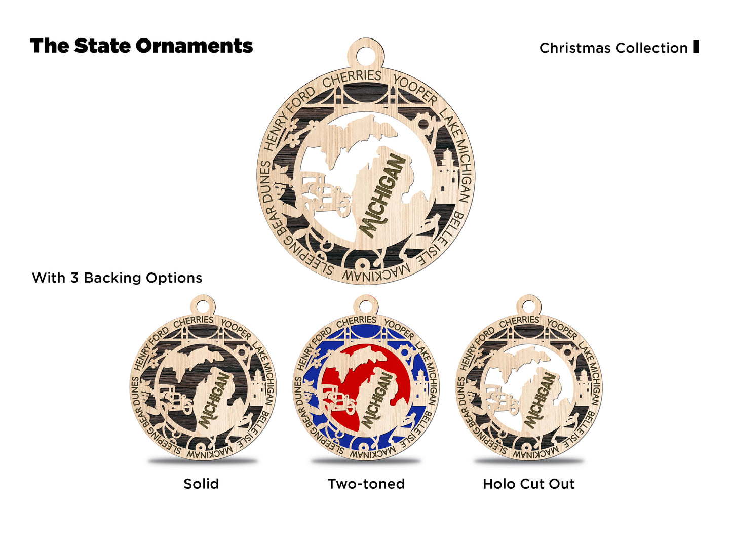 State Ornaments - MA - MI - MN - MS - MO - USA