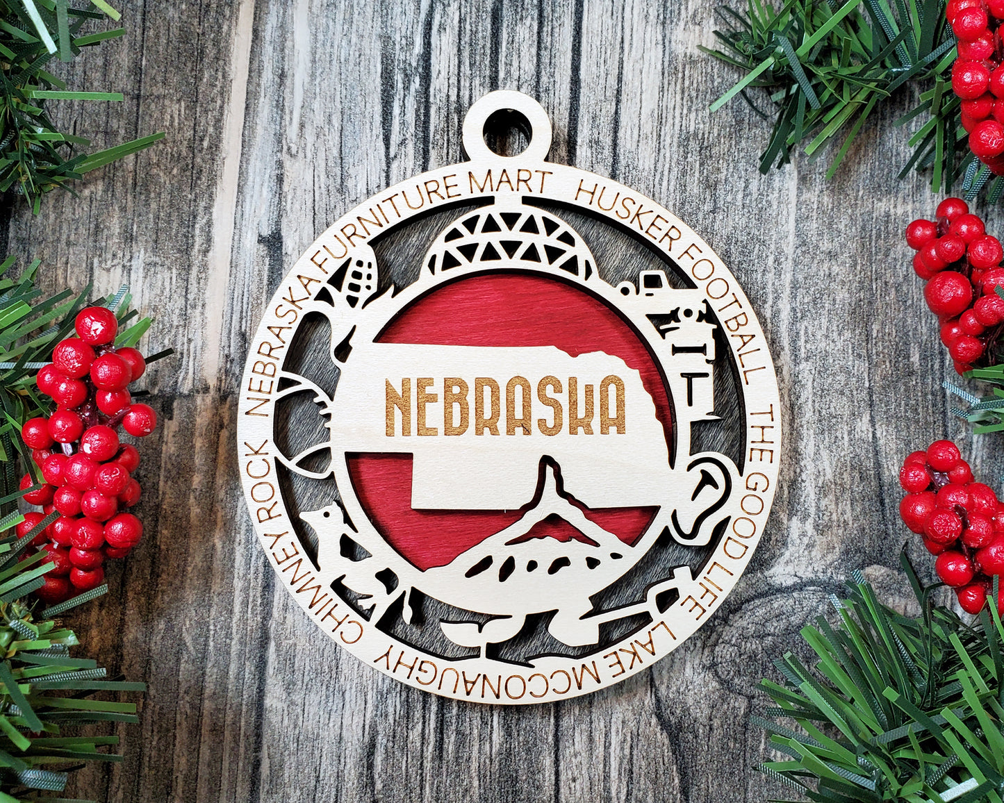 State Ornaments - MT - NE - NV - NH - NJ - USA