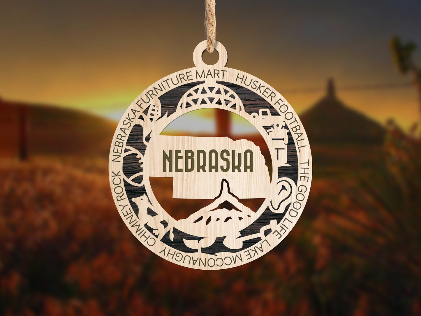 State Ornaments - MT - NE - NV - NH - NJ - USA