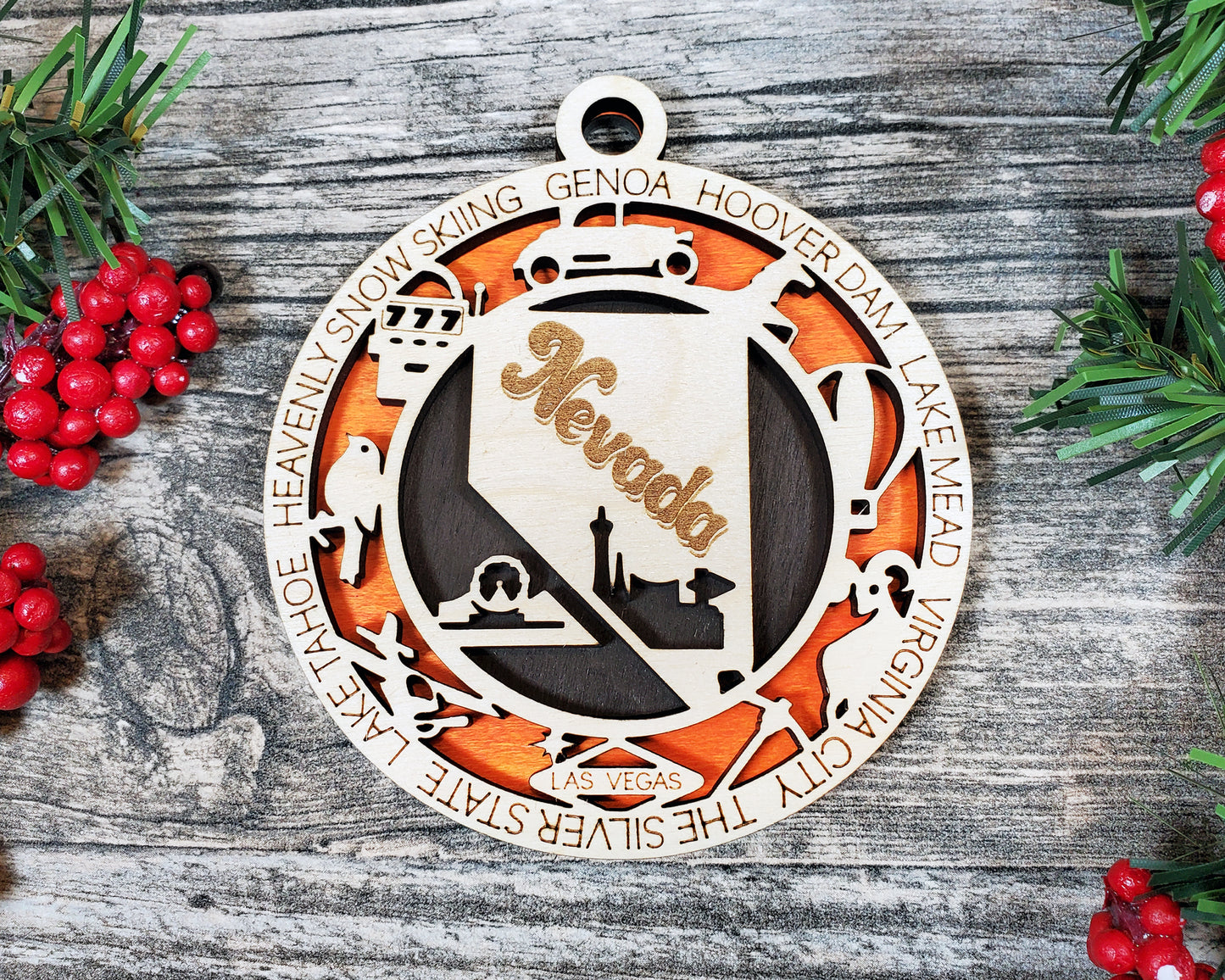 State Ornaments - MT - NE - NV - NH - NJ - USA