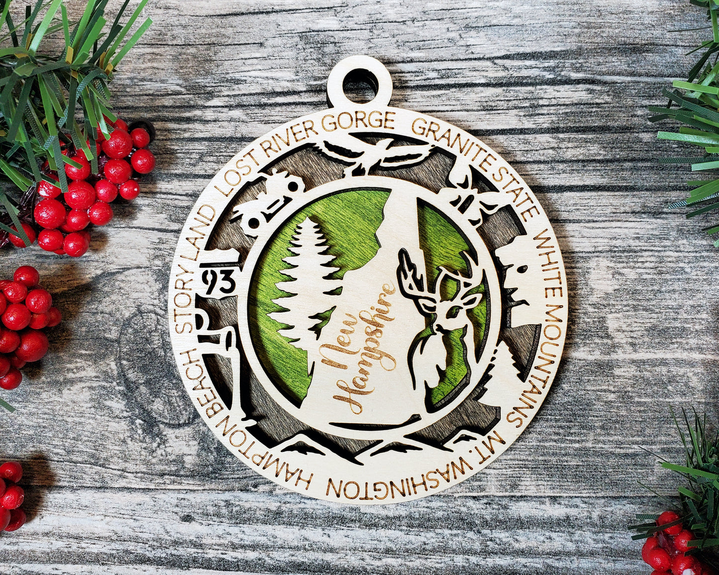 State Ornaments - MT - NE - NV - NH - NJ - USA