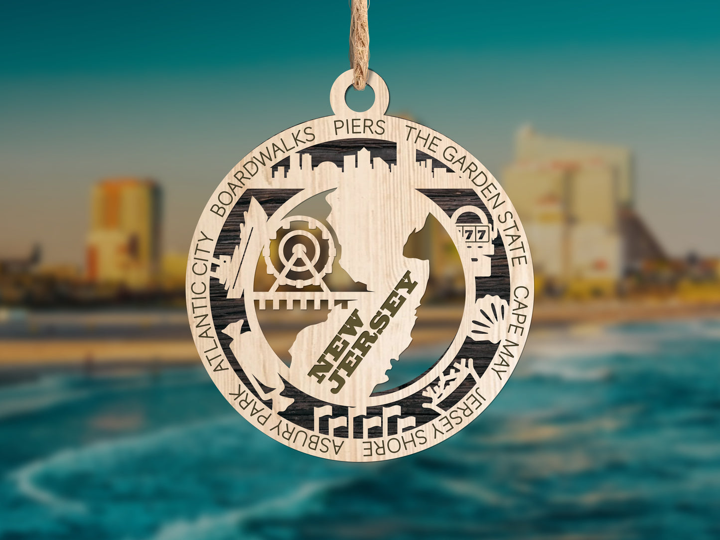 State Ornaments - MT - NE - NV - NH - NJ - USA