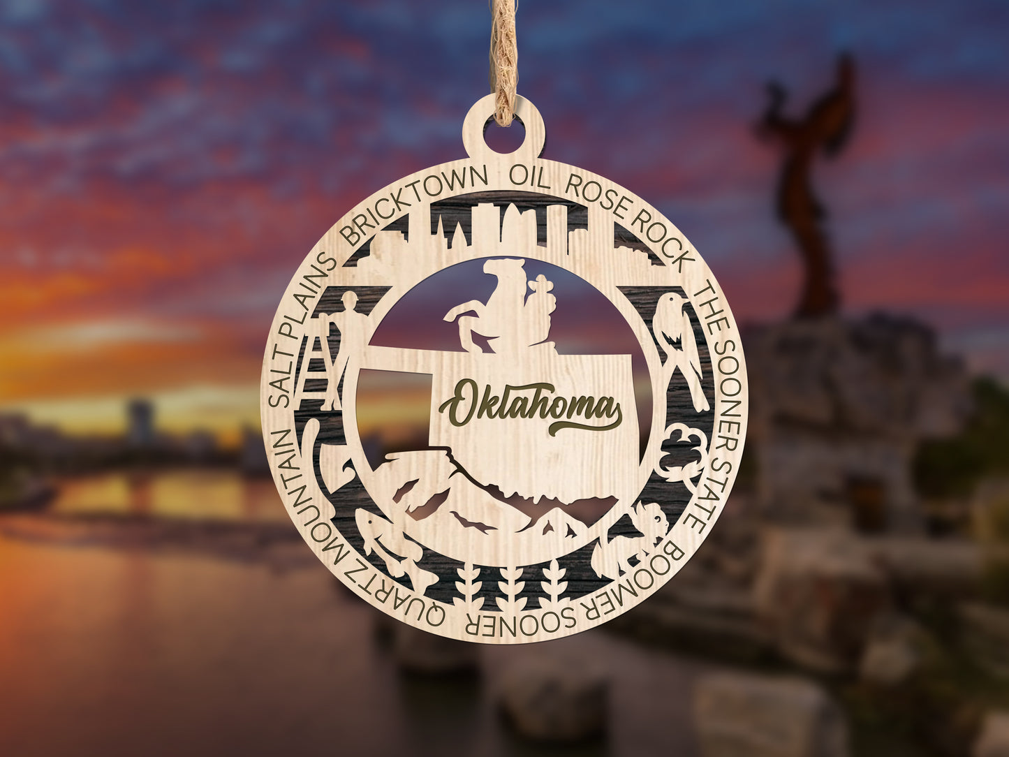 State Ornaments - OK - OR - PA - RI - SC - USA