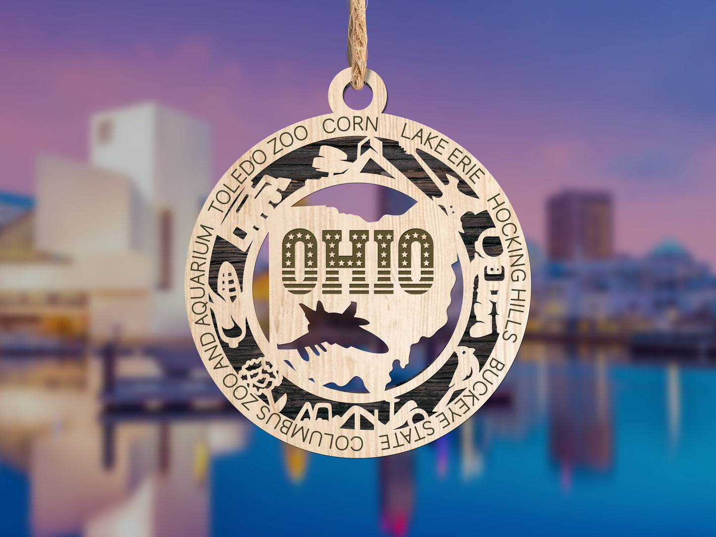 State Ornaments - NM - NY - NC - ND - OH - USA