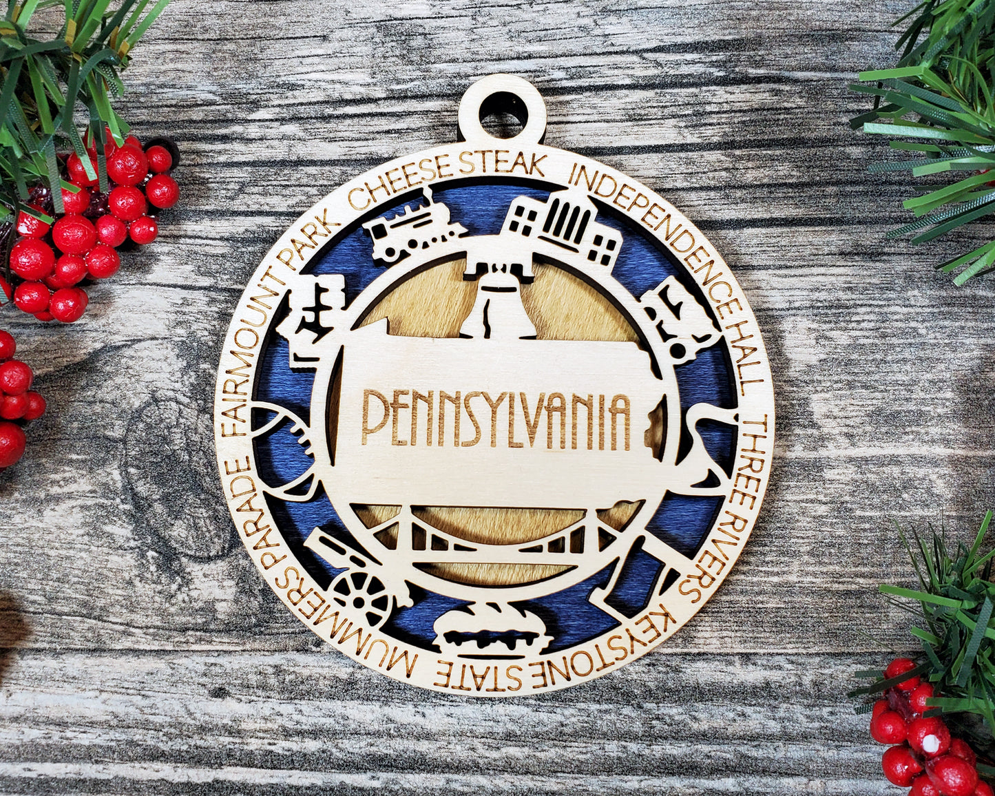 State Ornaments - OK - OR - PA - RI - SC - USA