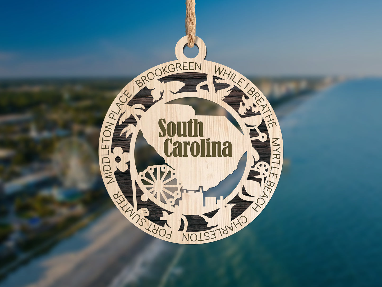 State Ornaments - OK - OR - PA - RI - SC - USA