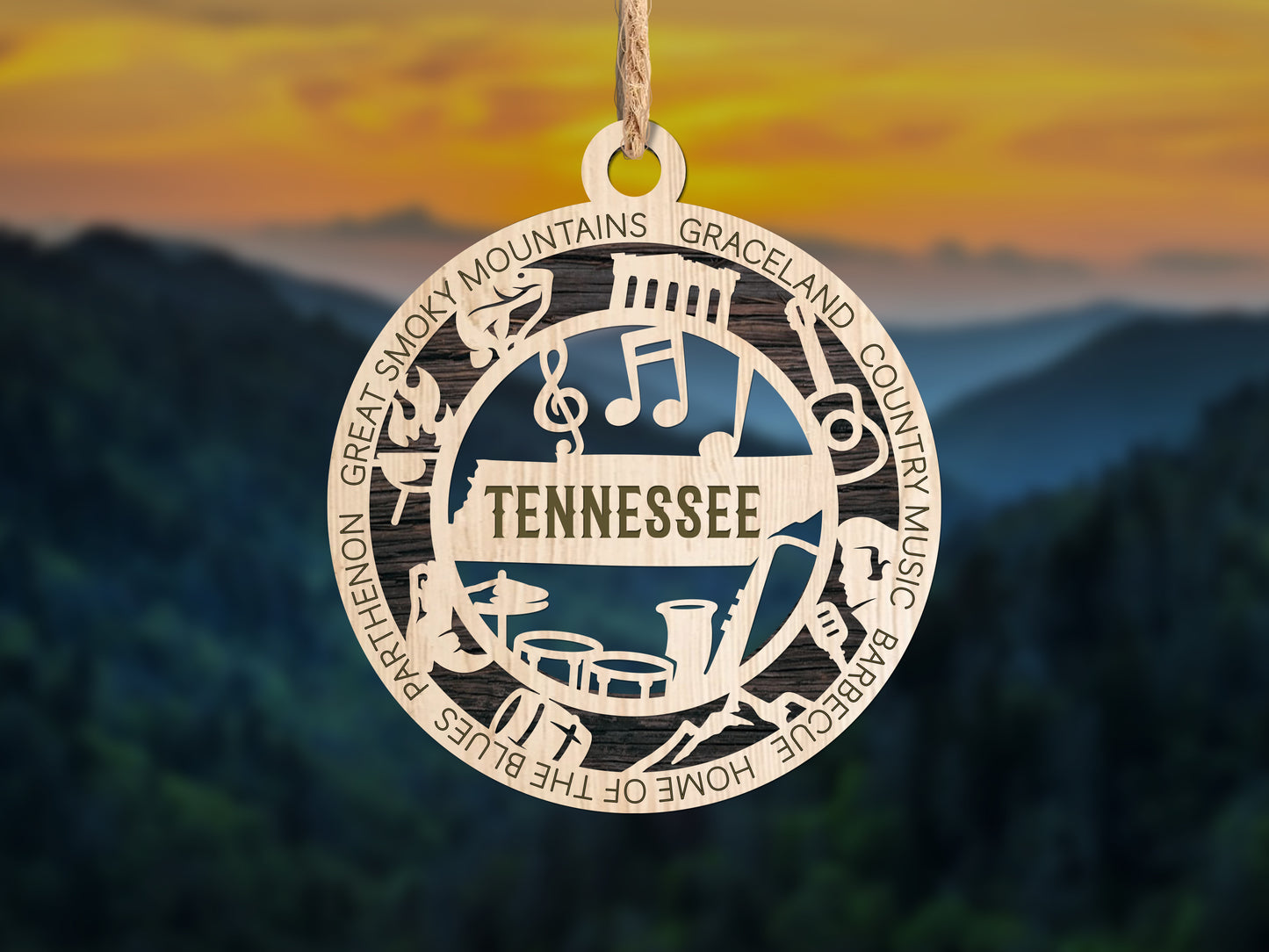 State Ornaments - SD - TN - TX - UT - VT - USA