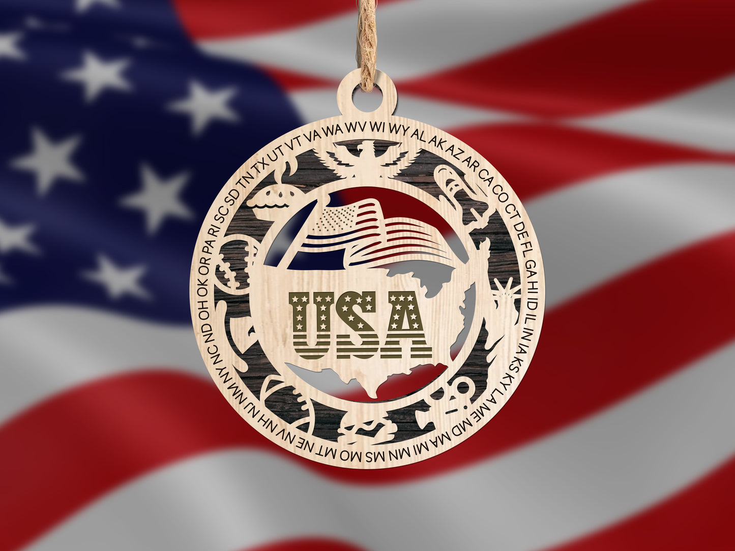 State Ornaments - MA - MI - MN - MS - MO - USA