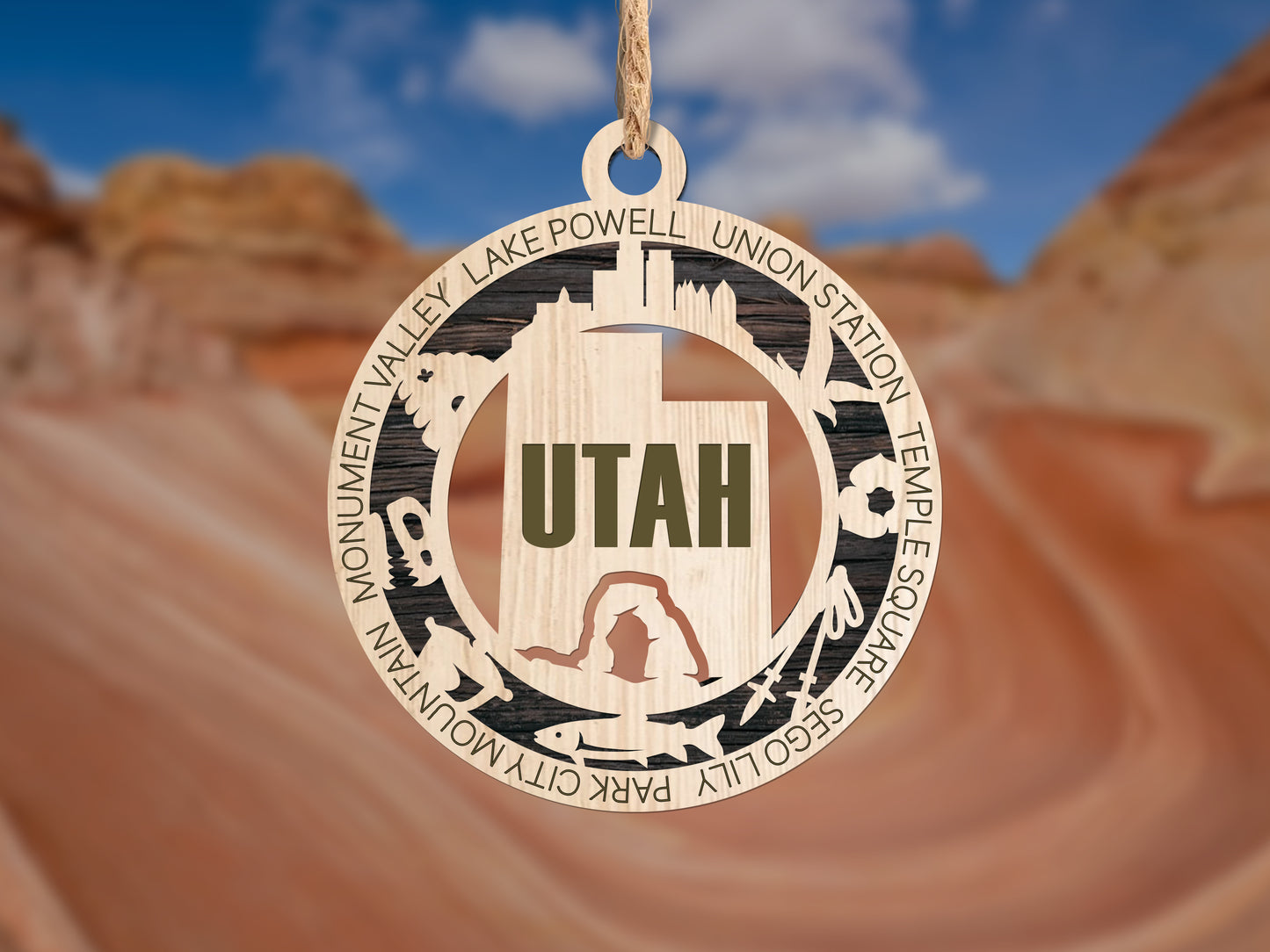 State Ornaments - SD - TN - TX - UT - VT - USA