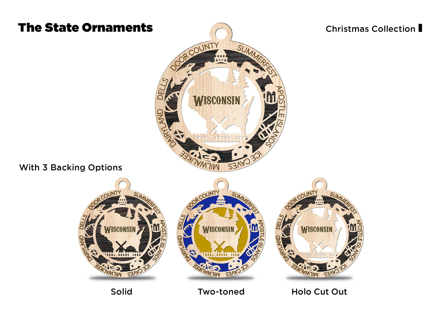 State Ornaments - VA - WA - WV - WI - WY - DC - USA