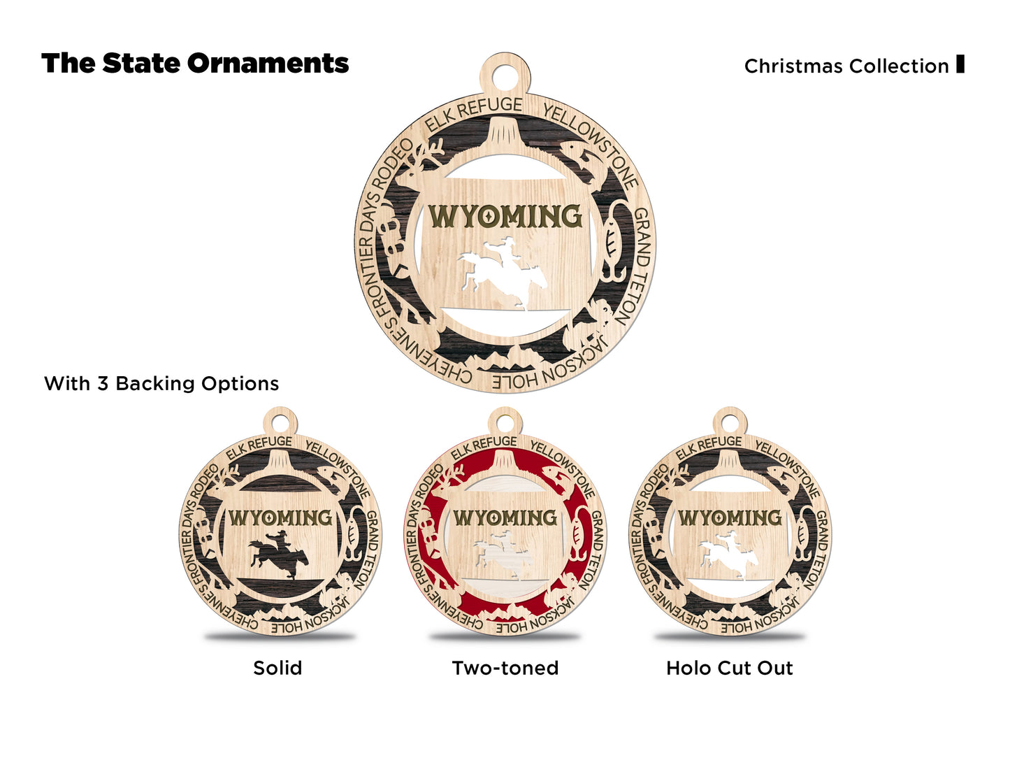 State Ornaments - VA - WA - WV - WI - WY - DC - USA