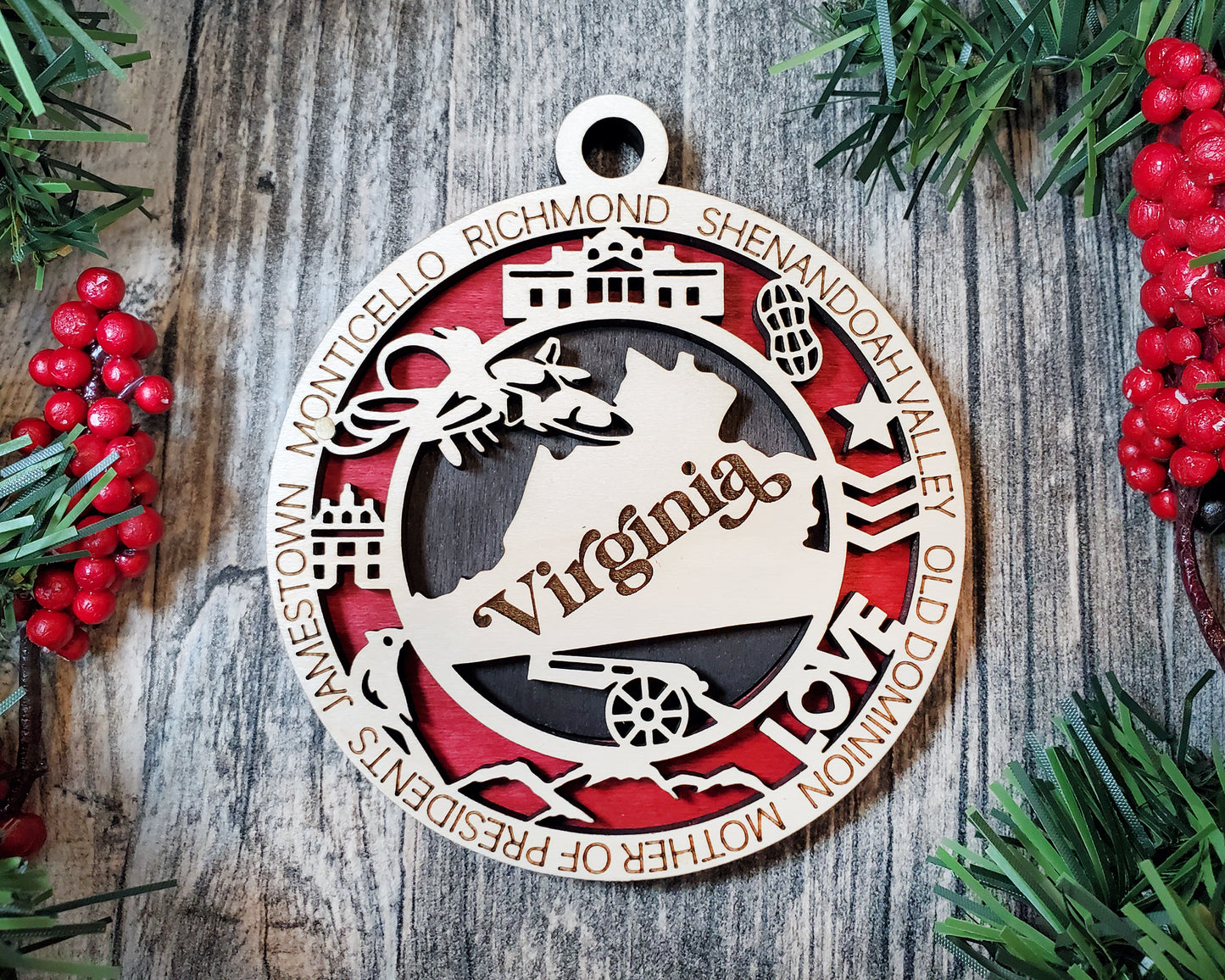 State Ornaments - VA - WA - WV - WI - WY - DC - USA