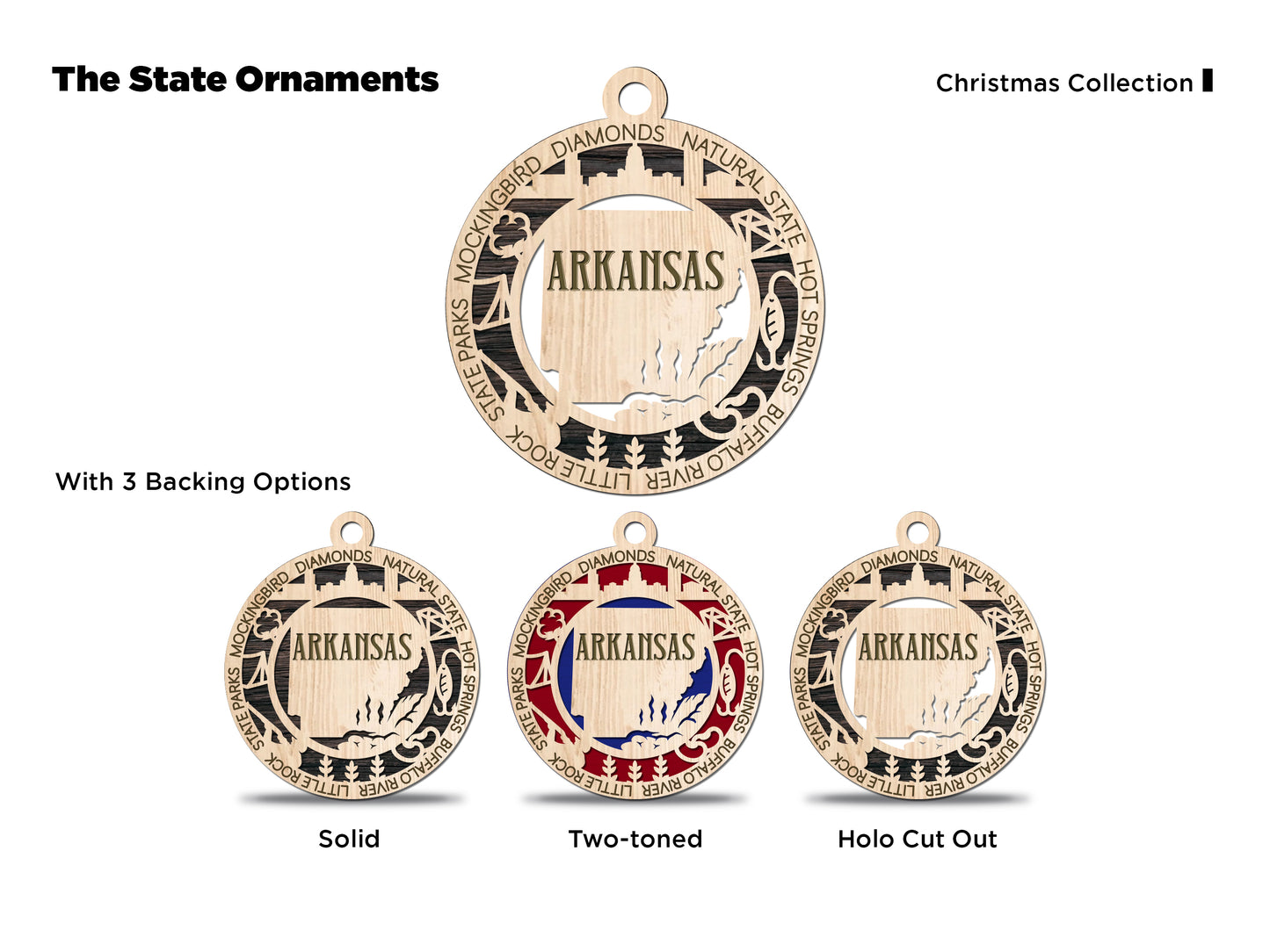 State Ornaments - AL - AK - AR - AZ - CA - USA