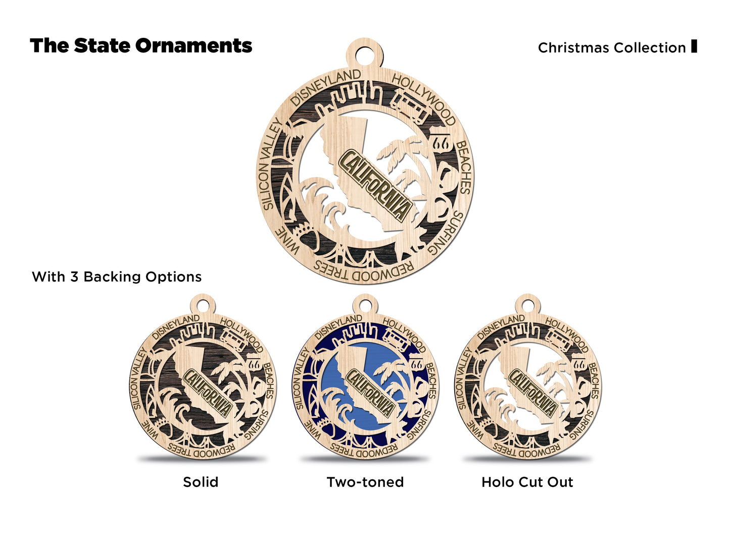State Ornaments - AL - AK - AR - AZ - CA - USA