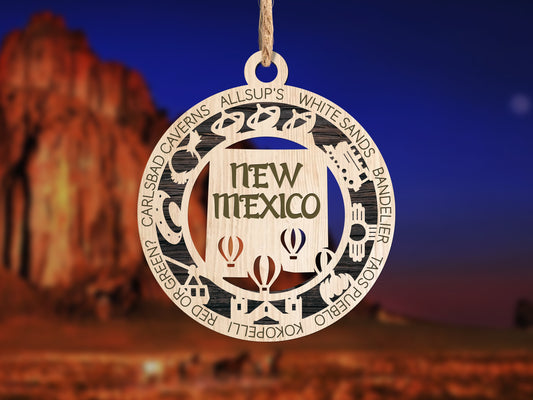 State Ornaments - NM - NY - NC - ND - OH - USA
