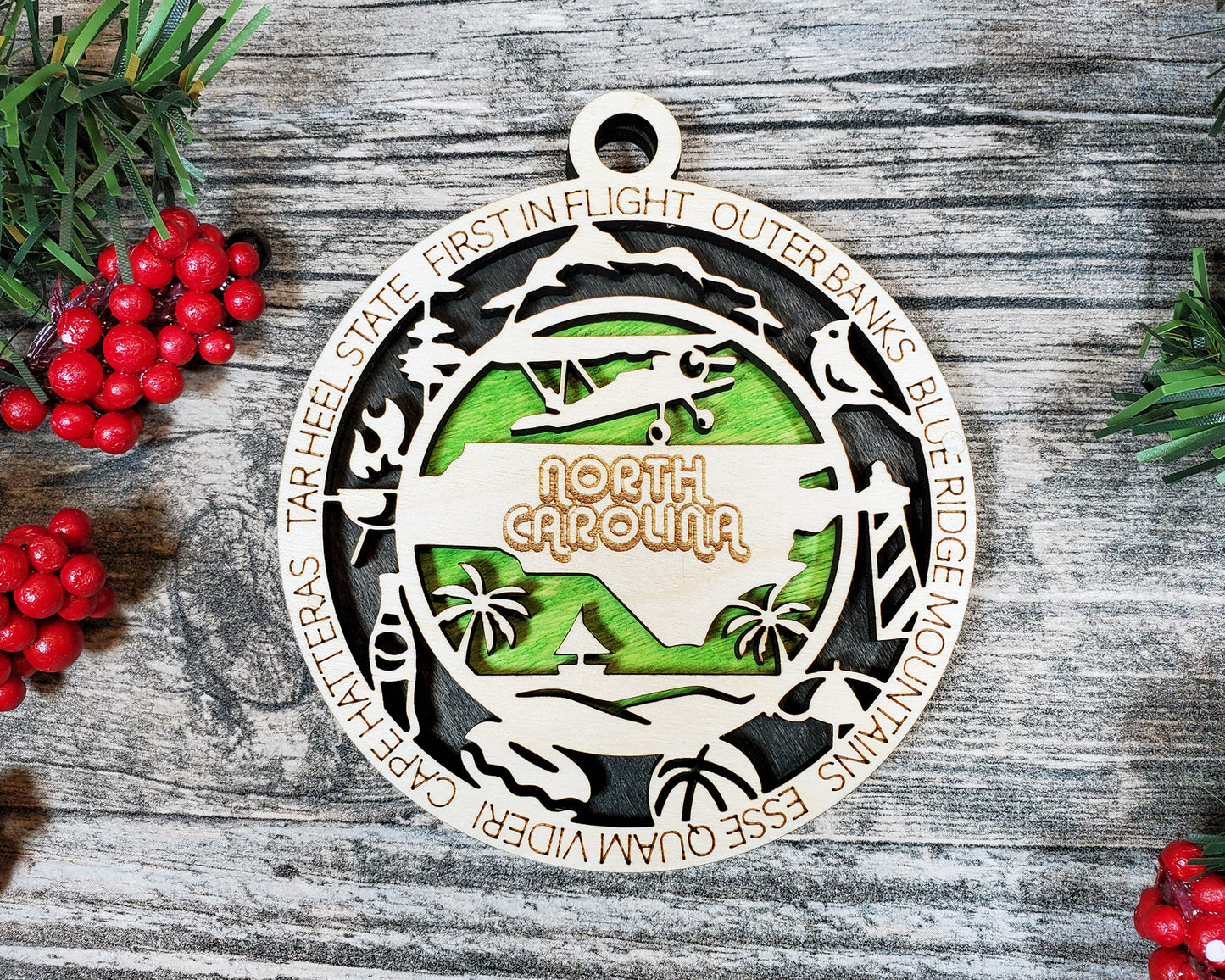 State Ornaments - NM - NY - NC - ND - OH - USA