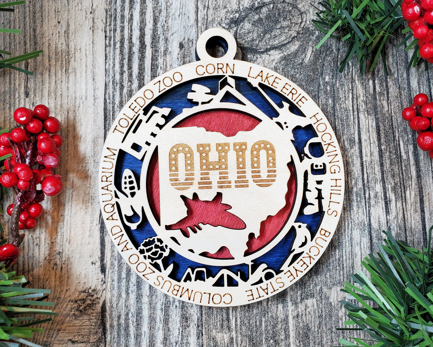 State Ornaments - NM - NY - NC - ND - OH - USA