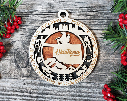 State Ornaments - OK - OR - PA - RI - SC - USA