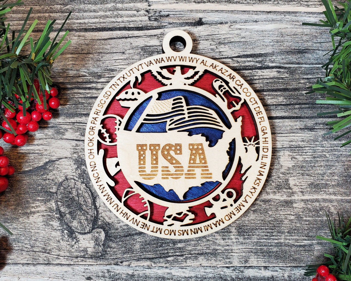 State Ornaments - MA - MI - MN - MS - MO - USA